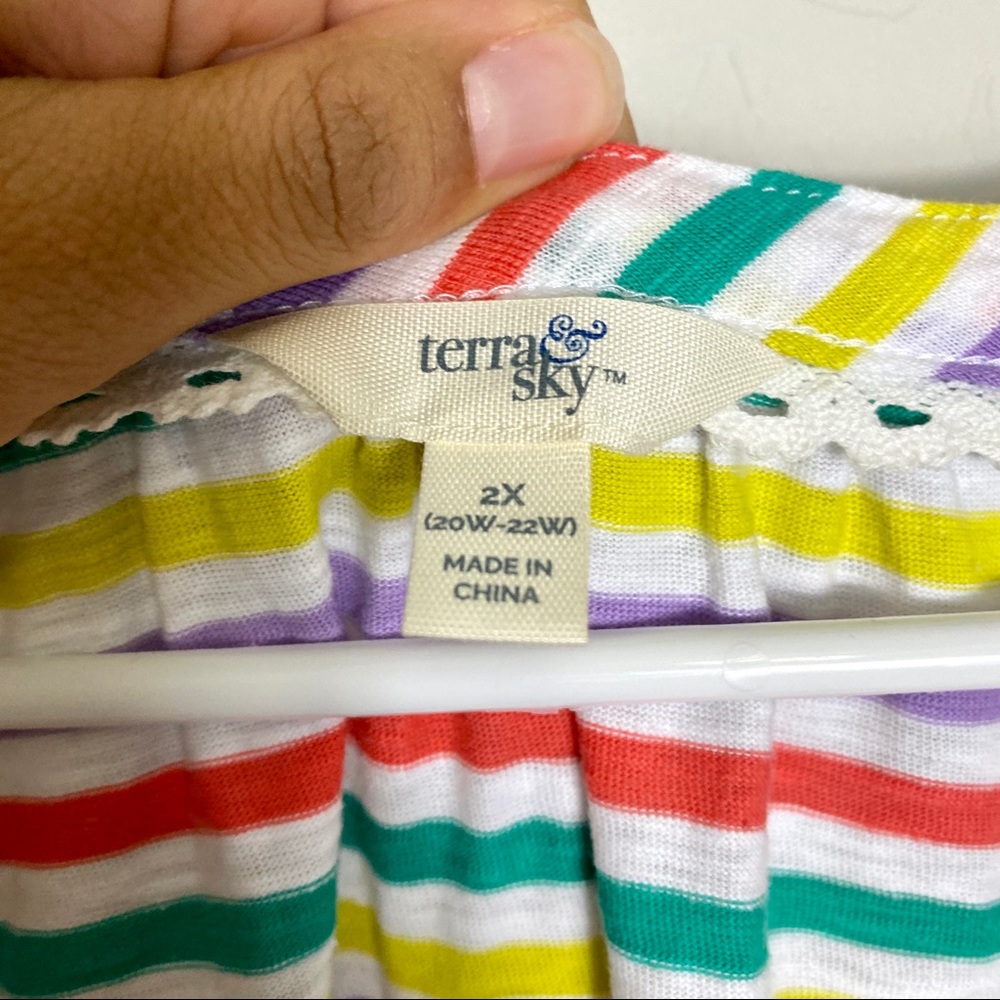 NWT Terra & Sky Size 2X Striped Top - Picture 4 of 8